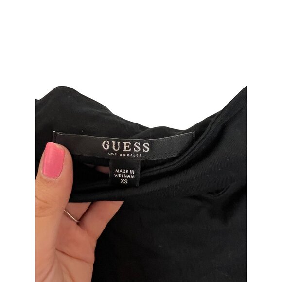 Guess Off Shoulder Black Bodycon Dress XS - Picture 4 of 8